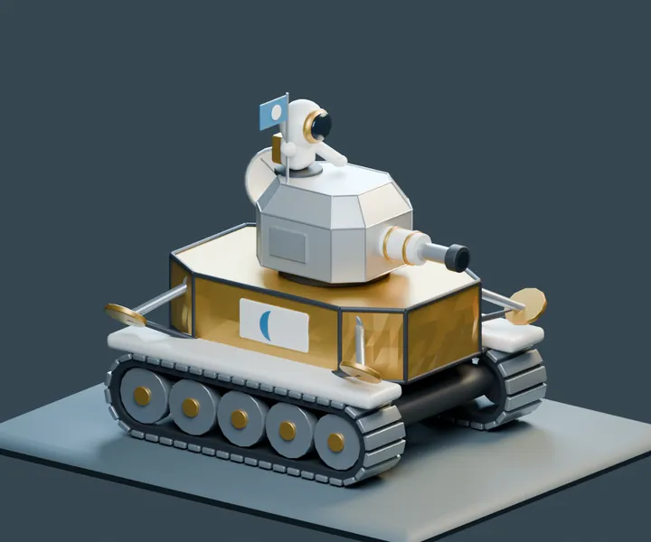 Moonshot Lander tank artwork for kimi-k3